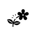 Pick flowers icon vector on white background Royalty Free Stock Photo