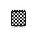 Chess icon vector on white background Royalty Free Stock Photo