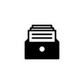 Documents paper drawer icon vector on white background