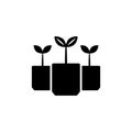 Baby plant bag icon vector on white background