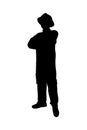 Firefighter silhouette vector Royalty Free Stock Photo