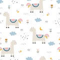 Horse seamless pattern Children`s animal background
