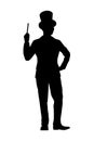 Magician silhouette vector Royalty Free Stock Photo
