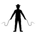 Cowboy silhouette vector Royalty Free Stock Photo