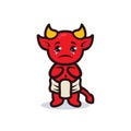 Cute baby devil Halloween mascot design