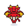 Cute baby devil Halloween mascot design