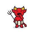 Cute baby devil Halloween mascot design