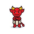 Cute baby devil Halloween mascot design