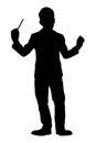 Conductor silhouette vector