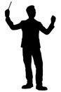 Conductor silhouette vector