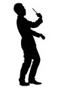 Conductor silhouette vector