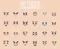 Cute Face Random Emoticon Set