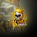 King Skull esport mascot logo design