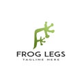 Symbol of 2 frog legs forming the letter F