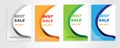 Best Sale Abstract Background 50% Off With 4 Simple and Colorful Designs Royalty Free Stock Photo