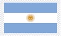 Argentina Flag . flat original color illustration isolated on white background.