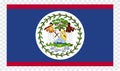 Belize Flag . flat original color illustration isolated on white background.