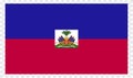 Haiti Flag . flat original color illustration isolated on white background. Royalty Free Stock Photo