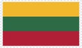 Lithuania Flag . flat original color illustration isolated on white background. Royalty Free Stock Photo