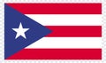 Puerto rico  Flag . flat original color illustration isolated on white background. Royalty Free Stock Photo