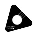 Music Badge Label. For nameplates prints and stamps. Guitar picks vector mediator Royalty Free Stock Photo
