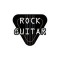 Music Badge Label. For nameplates prints and stamps. Guitar picks vector mediator Royalty Free Stock Photo