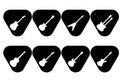 guitar pick logo icon set Royalty Free Stock Photo