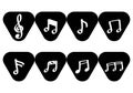 guitar pick logo icon set Royalty Free Stock Photo