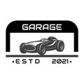 Hot Rods Custom Garage Vector Logo Template. Vector logo design with hot rods illustration eps 10 Royalty Free Stock Photo