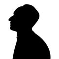 Old man silhouette vector Royalty Free Stock Photo