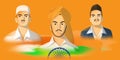 Vector illustration of Indian Martyrs` Day concept banner.