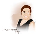 Vector illustration of Rosa Parks day.