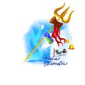 Vector illustration of Maha Shivratri concept banner. Royalty Free Stock Photo