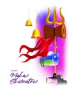 Vector illustration of Maha Shivratri concept banner. Royalty Free Stock Photo