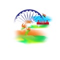 Vector illustration of India Patriotic concept banner.