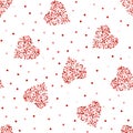 Love seamless pattern with hearts. Repeated heart. Vector repeating texture. Stylish valentines vector background. For wallpaper,