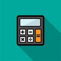 Wallet with only credit cards.Calculator icon. Vector. Graphic. Calculate.