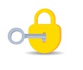 Golden key made of vector.unlock.Golden key made of vector Royalty Free Stock Photo