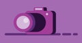 The background image of the camera with purple. Illustration. Vector. Graphic.Camera generated by vector. camera. vector. Royalty Free Stock Photo