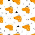 Giraffe head seamless pattern Cute animal cartoon backgrounds Royalty Free Stock Photo