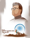 Vector illustration concept of Netaji Subhas Chandra Bose Jayanti.