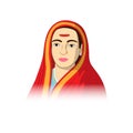 Vector illustration portrait concept of Savitribai Phule.