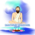 Vector illustration concept of Sri Ramakrishna Paramahamsa Jayanti.