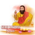Vector illustration concept of Guru Ravidass Jayanti.