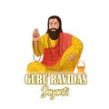 Vector illustration concept of Guru Ravidass Jayanti.