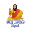 Vector illustration concept of Guru Ravidass Jayanti.