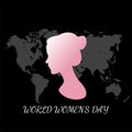 International women\'s day poster. World Woman day sign.