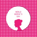 International women\'s day poster. World Woman day sign.