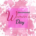 International women\'s day poster. World Woman day sign.