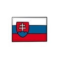 Slovakia flag in drawing style isolated vector